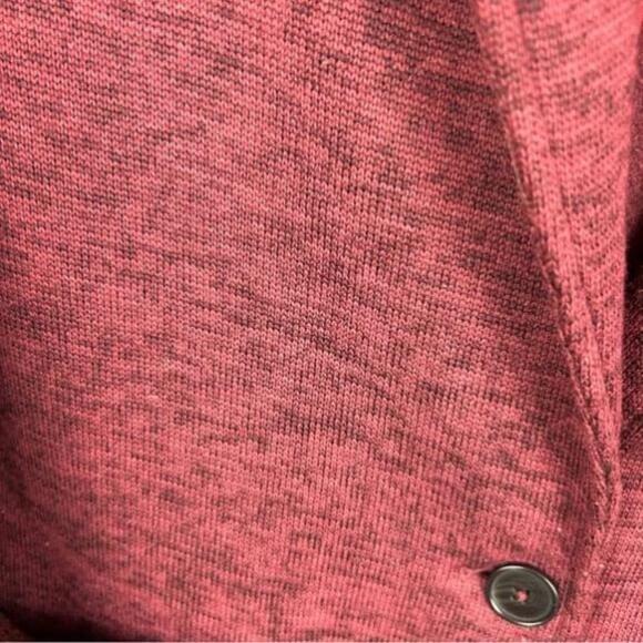 Lands' End Longline Two Buttons Fleece Blazer Large Burgundy - Picture 6 of 12